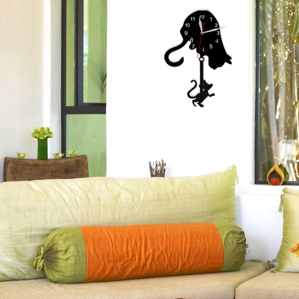 Orologio da parete Silhouette elefante