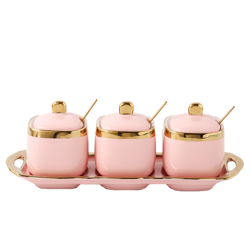 Contenitori ceramica rosa