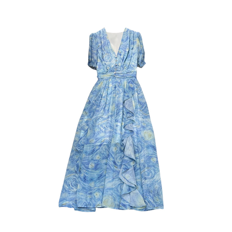 Vestito blu dipinto