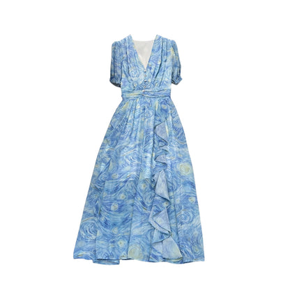 Vestito blu dipinto