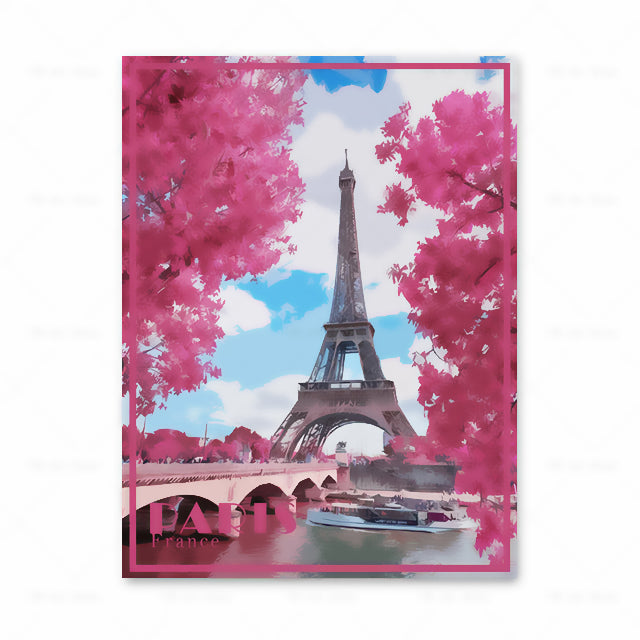 Poster set cinque città europee cornice