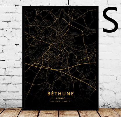 Poster Mappa di Angers