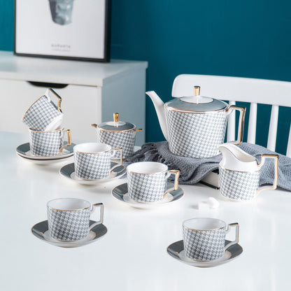 Servizio caffè-tè ceramica pied di gallo