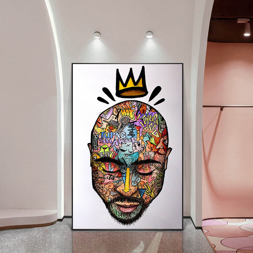 Poster Ritratto di rapper in graffiti