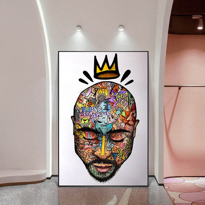 Poster Ritratto di rapper in graffiti