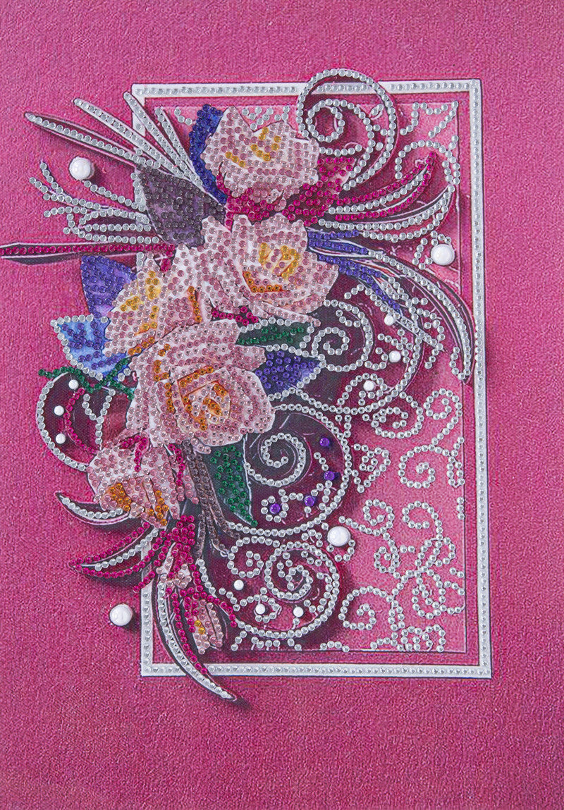 Quadro diamanti floreale
