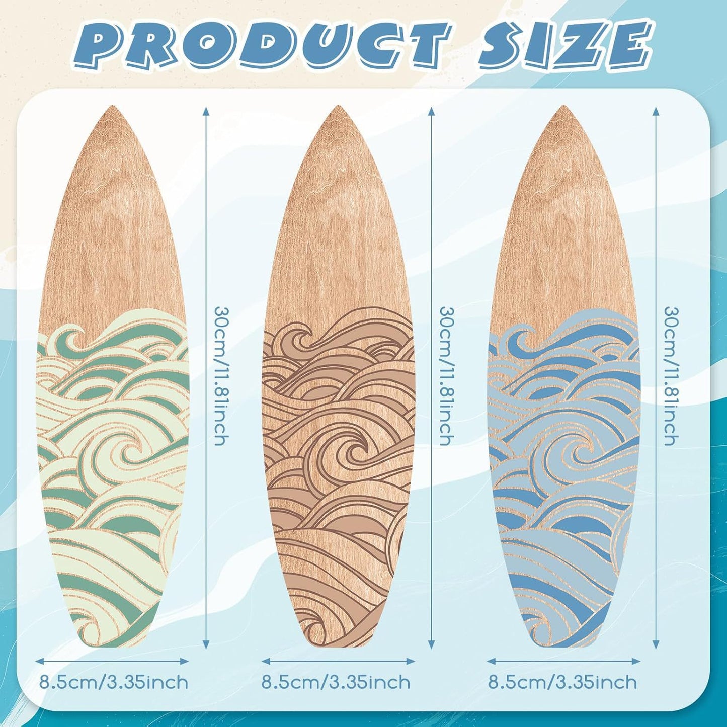 Decorazione legno spiaggia tre pezzi
