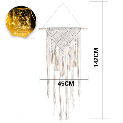 Acchiappasogni macramé con verga legno