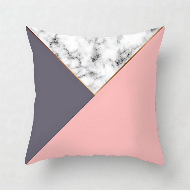 Federa cuscino geometrica rosa