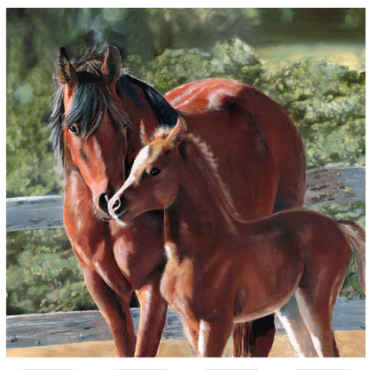 Kit pittura per numero madre e figlio