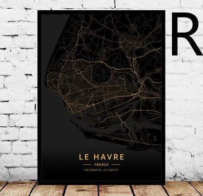Poster Mappa di Angers