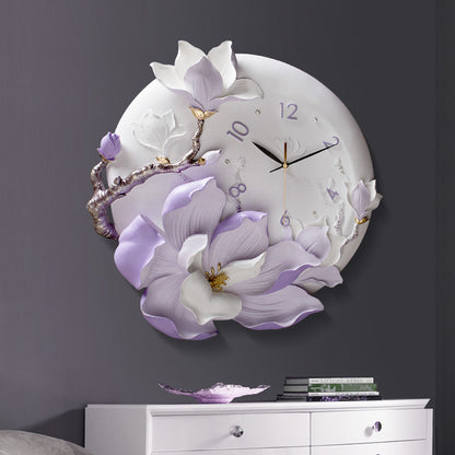 Orologio da parete Fiori rosa 3D