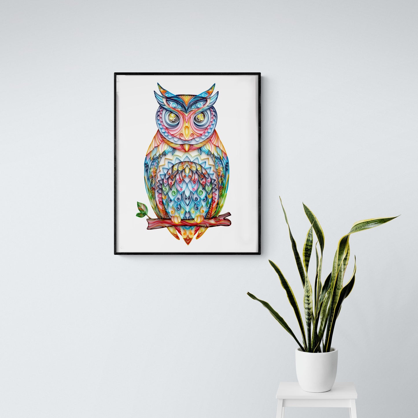 Quadro carta trapuntata