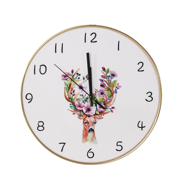 Orologio da parete Cervo fiori