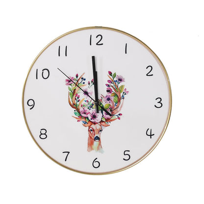 Orologio da parete Cervo fiori