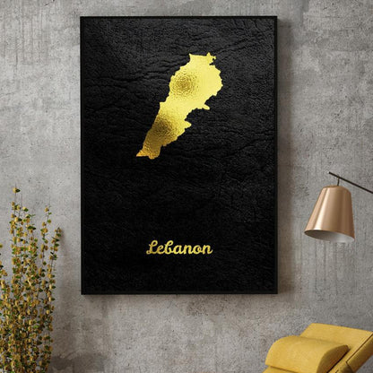 Quadro mappa dorata