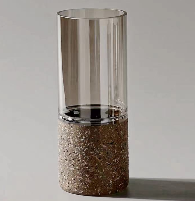 Vaso di vetro lineare