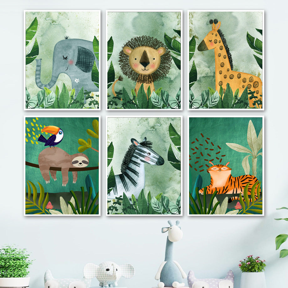 Quadro Animali della Giungla