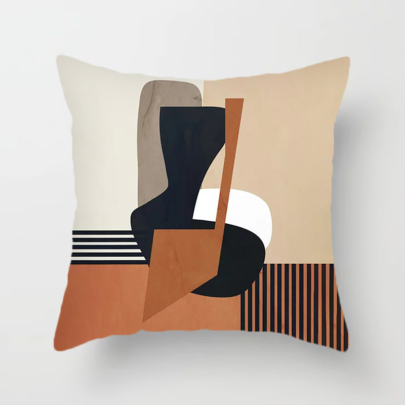Cuscino marrone geometrico