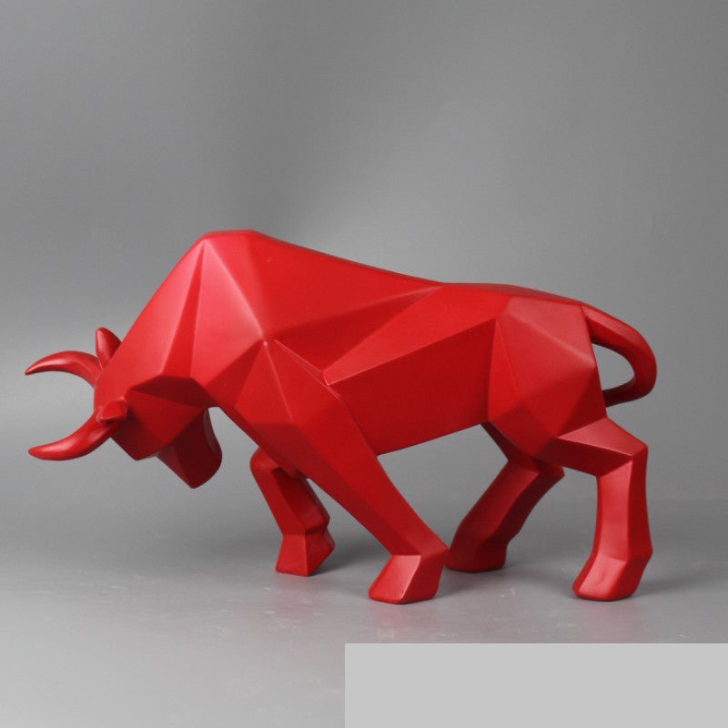 Toro rosso resina geometrico