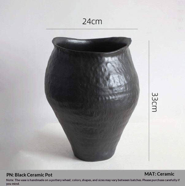 Vaso wabi-sabi nero
