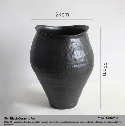 Vaso wabi-sabi nero