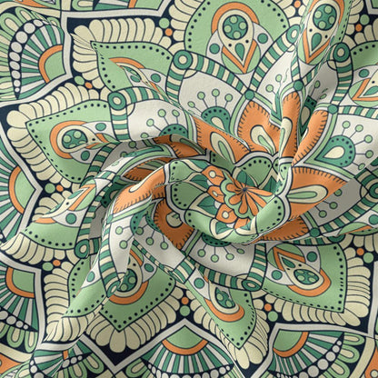 Tappeto mandala verde