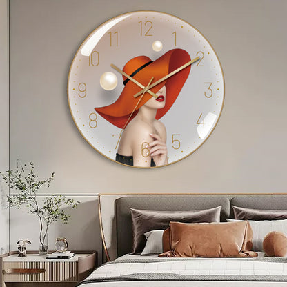 Orologio da parete Donna cappello rosso