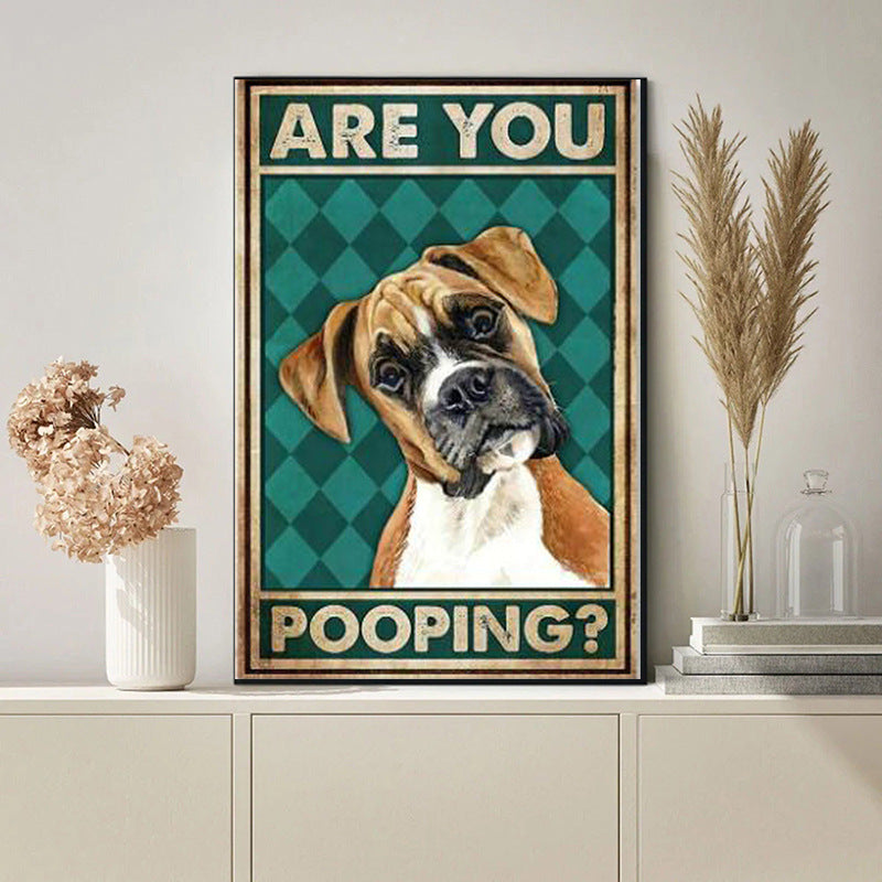 Quadro cane astratto