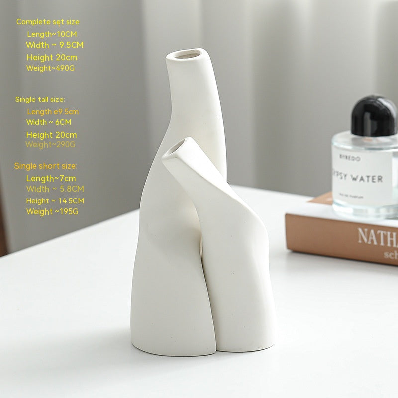 Vaso doppio in ceramica