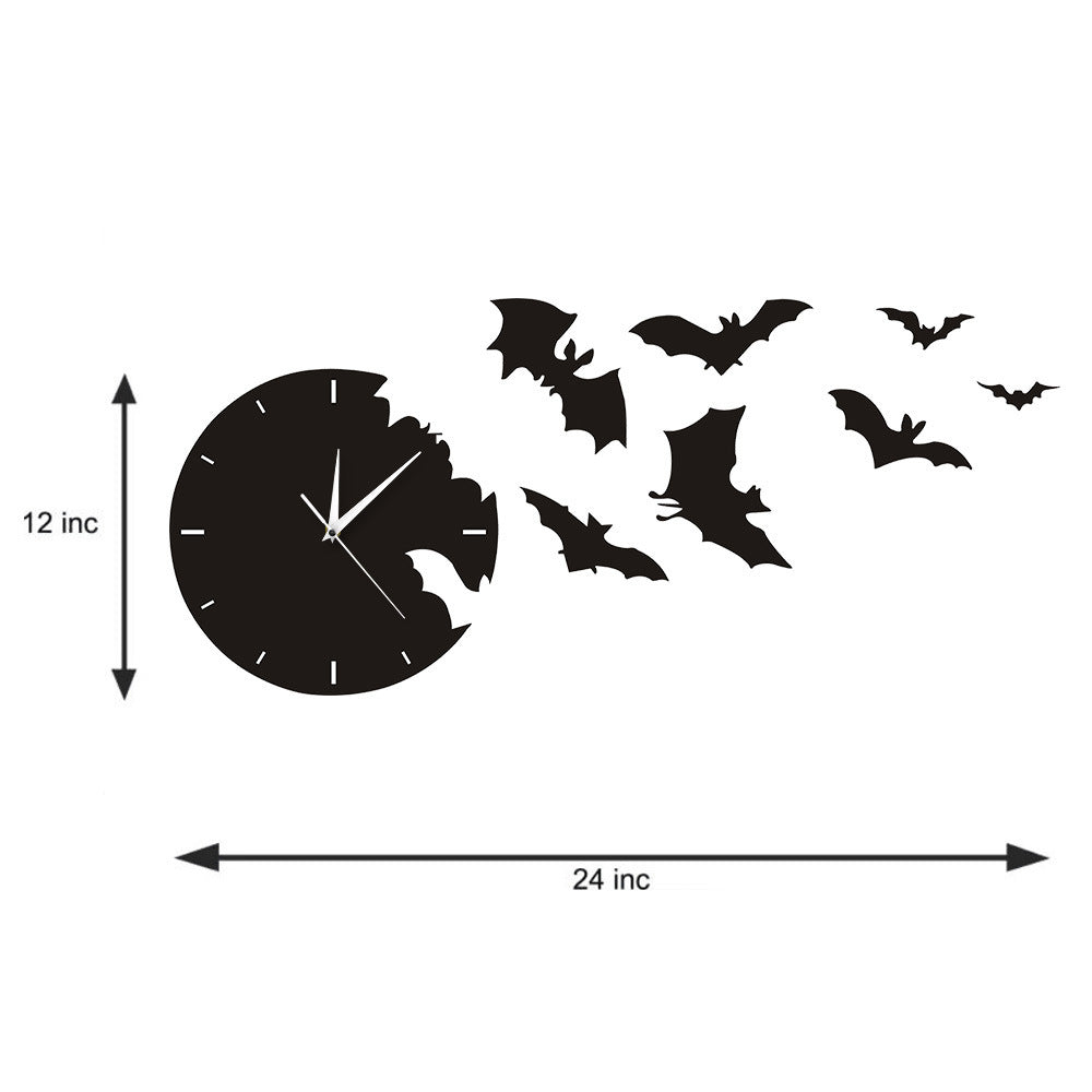Orologio da parete Silhouette pipistrelli
