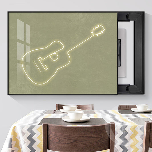 Quadro su tela Chitarra al neon