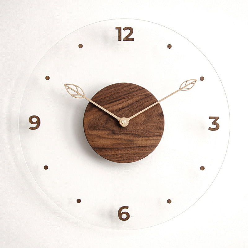 Orologio da parete Legno foglie