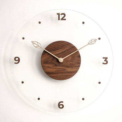 Orologio da parete Legno foglie