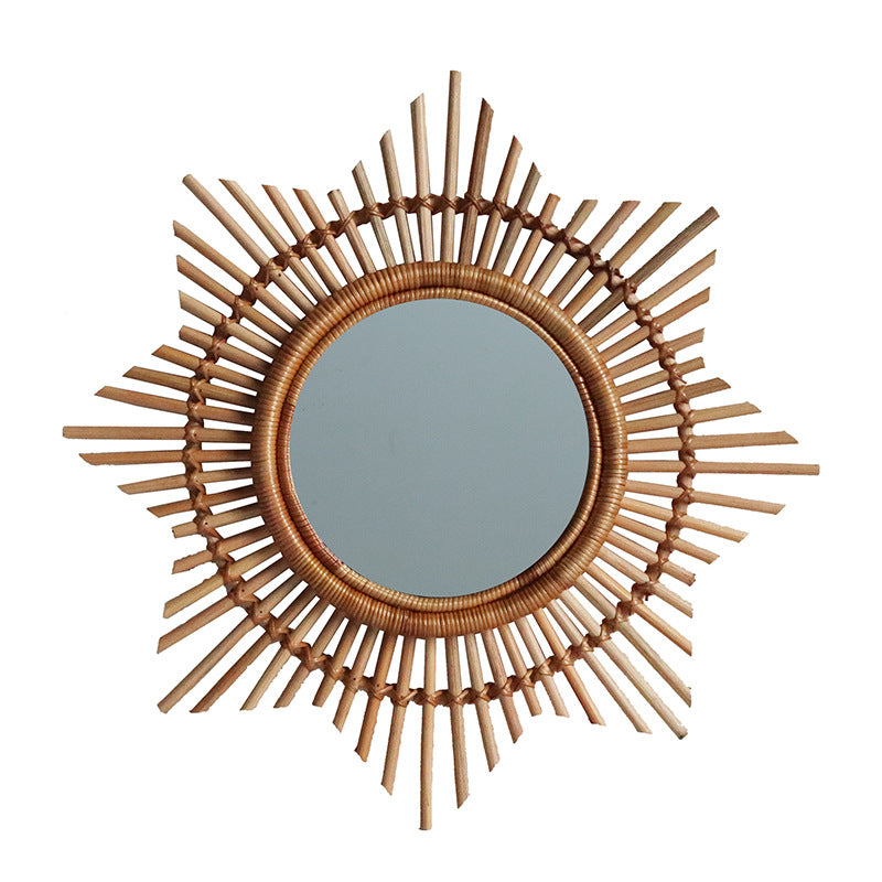 Specchio rattan rotondo