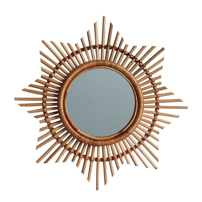 Specchio rattan rotondo
