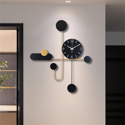 Orologio da parete Sfere nere geometrico