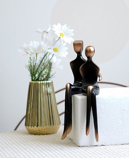 Scultura coppia astratta