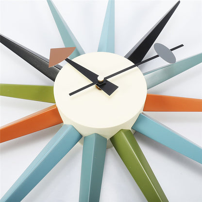 Orologio da parete Sole raggi dorati