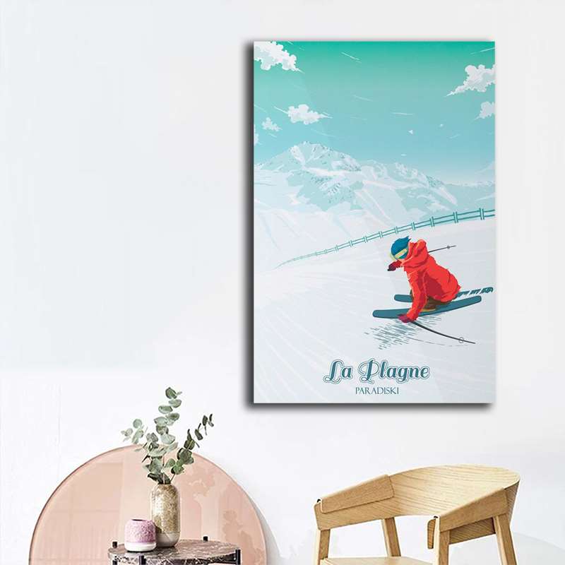 Poster montagna sci