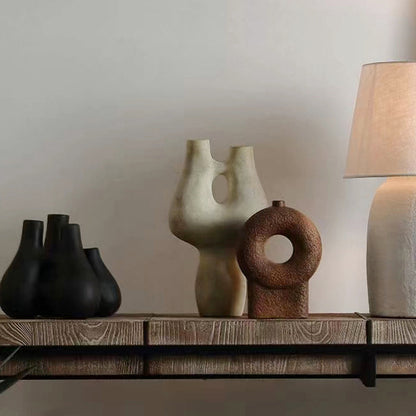 Ornamento ceramica toroidale nero