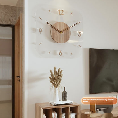 Orologio da parete Quadrato legno naturale