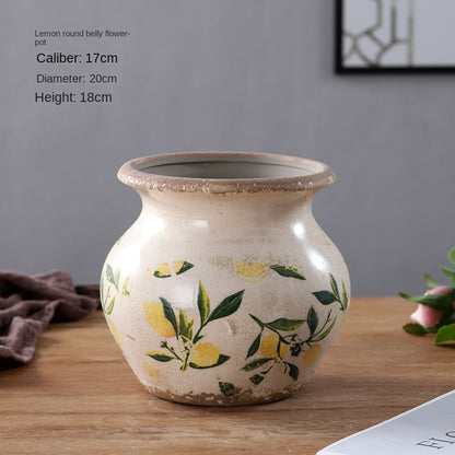 Vaso Ceramica Retro Francese