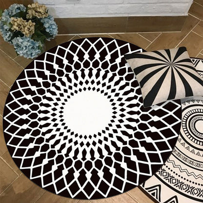 Tappeto velluto geometrico