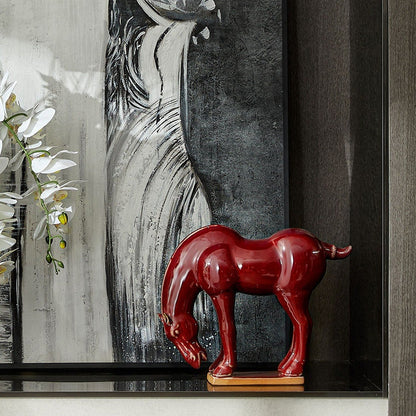 Statuetta cavallo ceramica