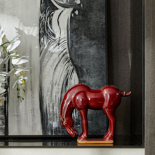 Statuetta cavallo ceramica