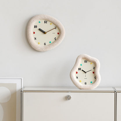 Orologio da parete Cornice tessuto naturale