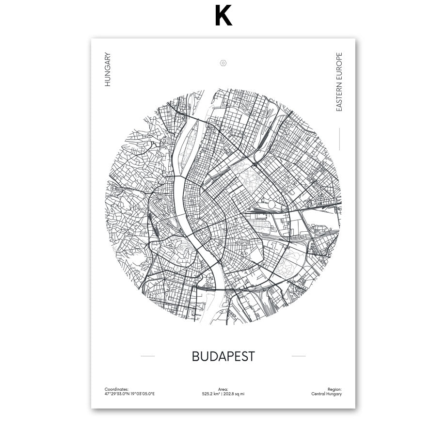 Poster mappe città