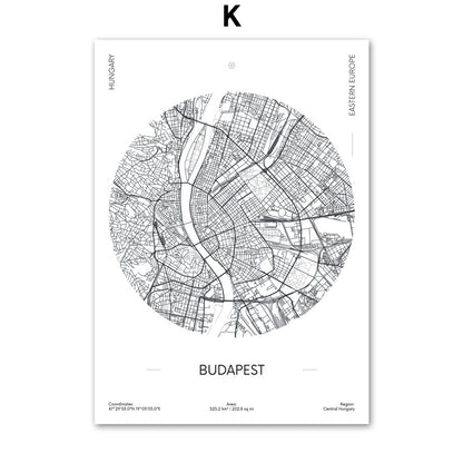 Poster mappe città