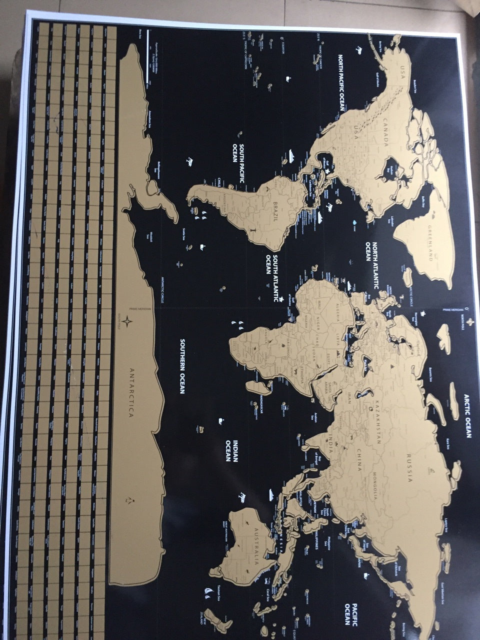 Poster Mappa mondo interattiva da grattare